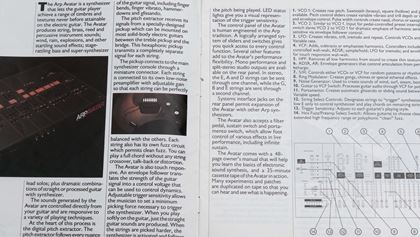 Arp-Original orange/black synth leaflet